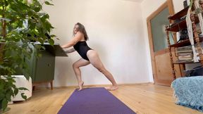 stretching in bodysuit mov