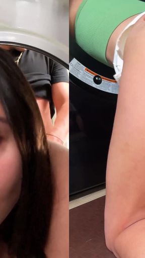 Captivating moment from &quot;Step Sister Stuck in Washing Machine! - Busty All Natural Hailey Rose Facecam&quot;