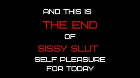 Sissy slut quickly ejaculates wearing vintage pink garter belt and nude nylons