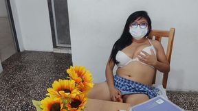 Student Fetish Come True!! Busty Mature Is Excited with Her New Dido