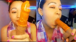JOI, your beautiful Latin girlfriend explains to you how to put a condom with your mouth in a simple and sexual way, also how to