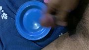 I masturbate onto a plate.