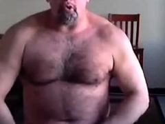 Daddy Bear Strokes His Cock For The Neighborhood