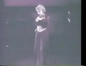 Wild vintage blonde strips and pole dances