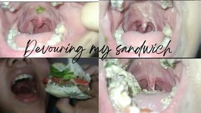 devouring my sandwich