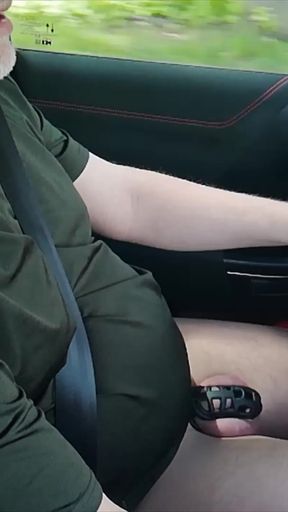 Nylon Fetish in the Dirt Road Search in the Car