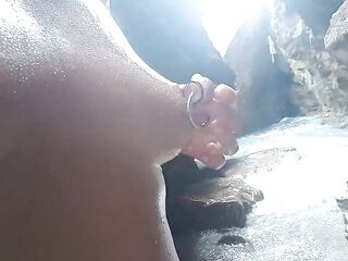 nippleringlover lewd mother i'd like to fuck in nature's garb at in nature's garb beach pierced cunt bizarre stretched nipp piercings