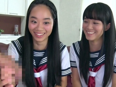 Ai Uehara Asian teen cums many times in threesome