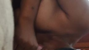 Amateur babe in a mask deepthroats and swallows cum