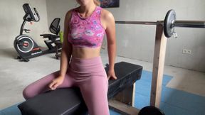 Russian Student Masturbating in the Gym