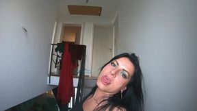 smoking leather dance. ripped jumpsuit pussy tease, toilet pee and dirty masturbation
