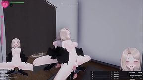 Exhibitionist anime girl wanks in public - 3D Hentai PC Game