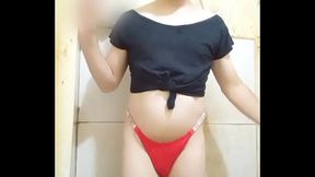 Calcinha vermelha da minha namorada