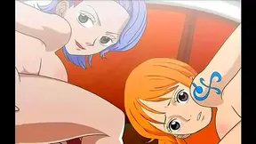 Sunny Day Sex – Nami & Nojiko Get Fucked in One Piece Anime Action