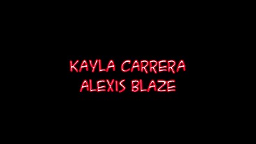 Kayla Carrera and Alexis Blaze Share Threesome Blowjob with Evan Stone