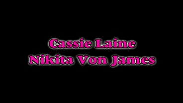 Nikita Von James Fingers Cassie Laine in Lesbian Masturbation
