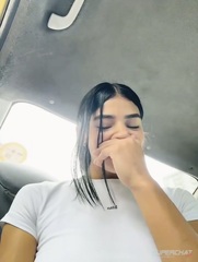 Ema Rose  Stripchat girl Bike Rider Nude Boobs Show Public place In The Car