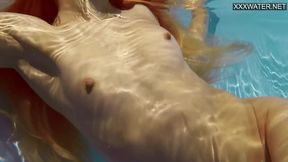 4K beauty swims and strips revealing her tight pussy🌮️