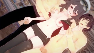 【原神】胡桃(残雪に咲く紅フータオ)が複数人に乳揉まれ攻められる3Dエロアニメーション。(ふーたお2。Genshin Hu Tao gangbang.胡桃群交)