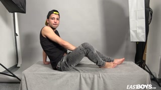 Gypsy Teen Boy Javi Xisco jerks off his big cock