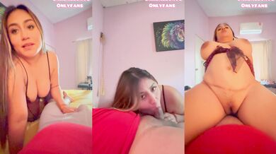 Busty Mexican MILF Chokes Dick Morning Creampie Big Tits Bounce
