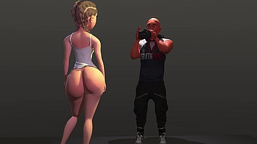 Tha Stoop Ep2 - Roy-al has a hot photo shoot with sexy big ass caramel hottie Gina and things get wild.