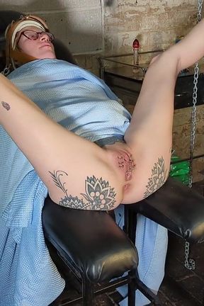 Restrained in Gyno Chair with Anal Insertion &amp; Metal Toy