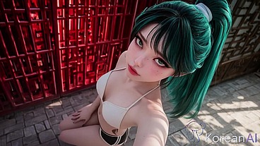 This cute Korean girl cheated on her boyfriend with me, obediently riding my huge cock and begging to do it harder [AI]
