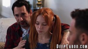 Madi Collins moans in pleasure as stepdad pounds her in taboo fantasy