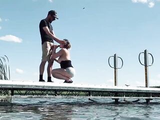 Cutie Drilled Out in the Open at the Lake