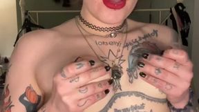 Vaping pierced nipple play