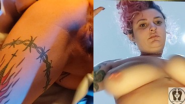 SPLIT SCREEN DOUBLE REBECA ADDAMS BOOBS BOUNCING