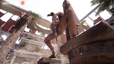 Lara Croft’s tight little hole split wide by the monster cock from 1000 hungry eyes