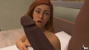 Curvy MILF Mrs. Keagan gets some morning BBC while her husband is downstairs.