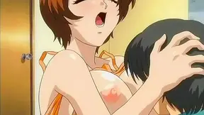 Dirty teacher fucks one of his busty anime students in her bedroom