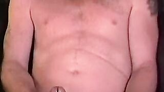 Dirty old bum Lee Bond masturbates for money on a bed