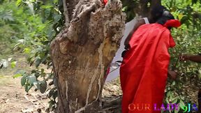 Chief priest defiles wife in outdoor threesome, creampie ensues