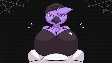 's big tits smother him while furry porno beats banger