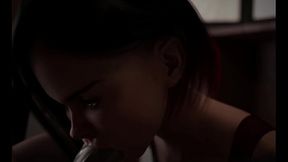 Hot young and tiny girl sucks a huge dick (Full game in bio)