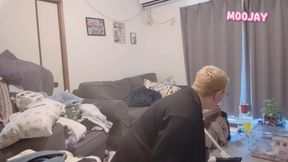 Open Robe Cleaning Boobs out