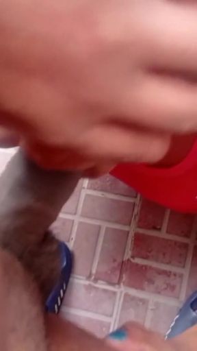 I find my mother-in-law washing clothes and I make her clean my cock with her mouth   Clip 2