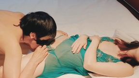 Cute Japanese wife's handjob leaves hubby erect and shooting