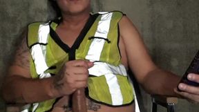 Hard day at work, the hot safety admin lady is on the phone giving me destressing lessons