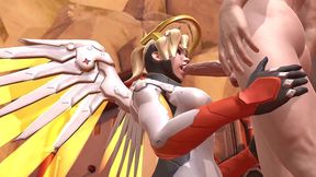 mercy blowjob - overwatch parody