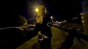 Bimbo Sissy Slut Flashing By Busy Road (gets Seen)