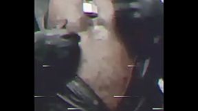 Glitchy Video Recording Leather Muscle Smoke Bate
