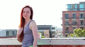 Masturbates On The Rooftop With The Sunshine, Beaming Off Her Pale White Skin With Anna Belle And Anna Pierceson