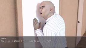 Cheating Wife in Bathroom Door Lock by Husband
