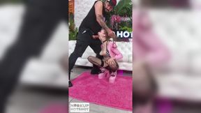 Breezy Bri gets her black hair messy in hardcore fucking