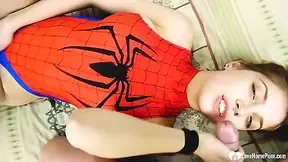 Kinky Stepsister In A Outfit Gets Creamed With Spider Man